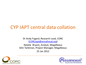 CYP IAPT central data collation 2012