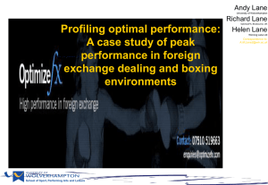Profiling optimal performance: A case study of peak