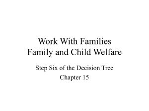 Work With Families Family and Child Welfare