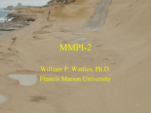 MMPI-2 General - Francis Marion University
