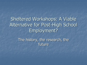SE Session Sheltered Workshops Vire