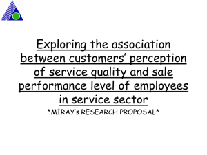 Exploring the association between customers` perception of service