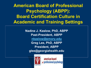 abpp educationtraining  - American Board of Professional