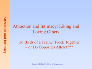 Chapter 11 - Attraction and Intimacy