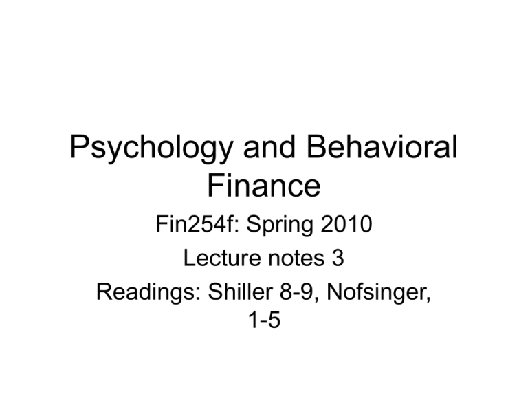 psychology-and-behavioral-finance