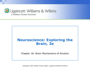 Ch 18 - Brain Mechanisms of Emotion