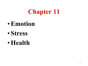 Chapter 11 - Emotions, Stress, and Health
