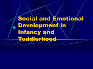 Social and Emotional Development in Infancy and