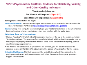 Building a psychometric portfolio: Evidence for reliability
