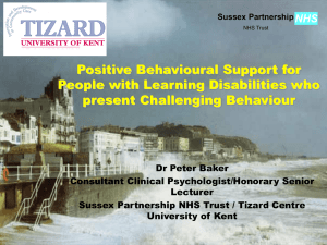 Positive Behaviour Support – Peter Baker