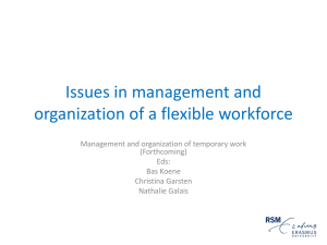 Issues in management and organization of a flexible