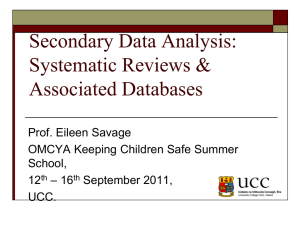 E Savage Systematic Reviews