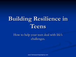 Building Resilience in Teens