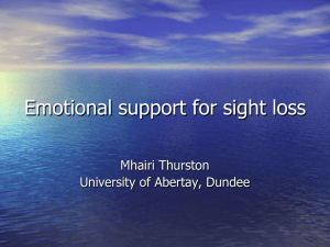 Emotional support for sight loss