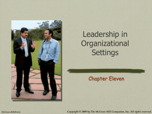 Leadership in Organizational Settings