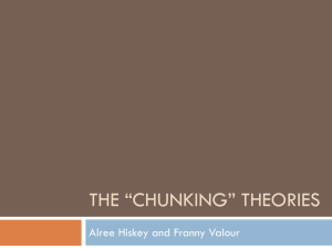 The “chunking” THEORIEs
