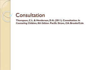 Mental Health Consultation Client-centered case