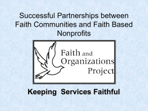 Successful Partnerships between Faith Communities and Faith