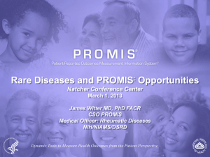 Rare Diseases and PROMIS : Opportunities