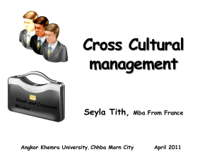 Cross Cultural management