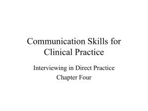 Communication Skills for Clinical Practice