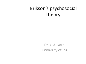 Erikson`s Psychosocial Theory