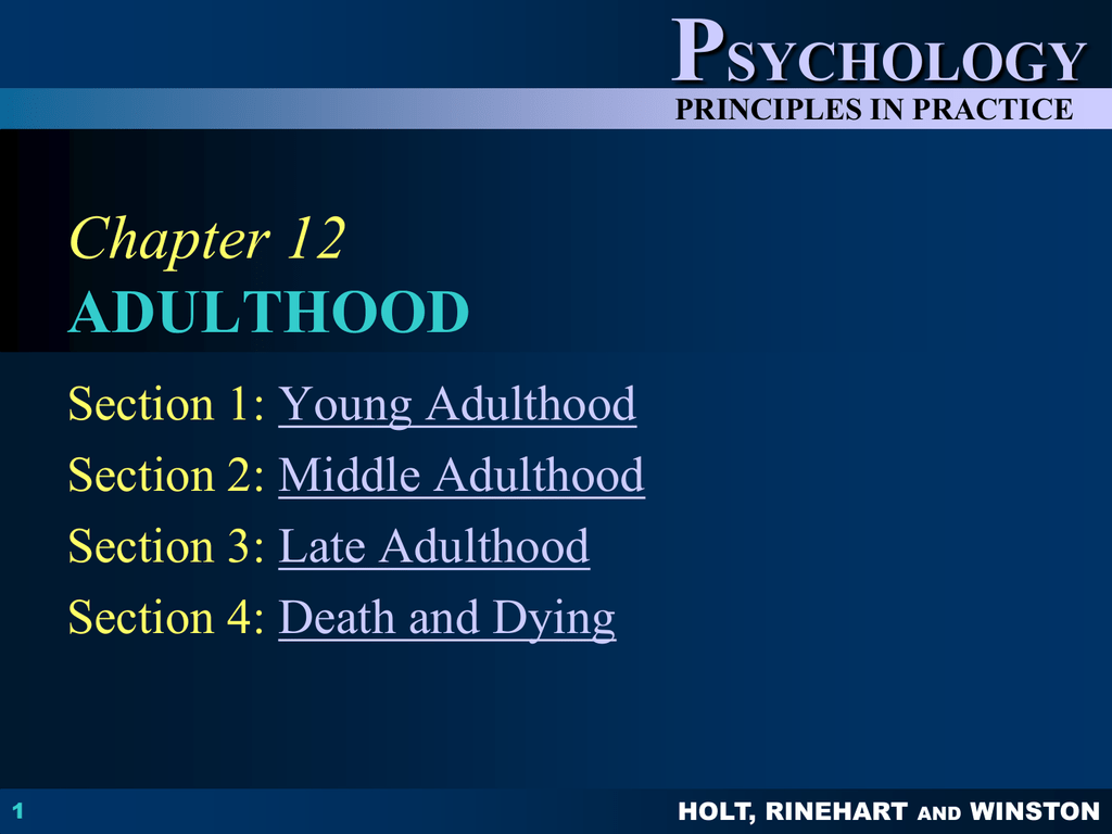 late adulthood psychology