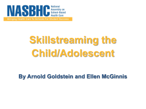Skillstreaming the Child Adolescent a Group and Individualized