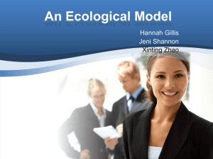An Ecological Model - University of Missouri