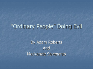 “Ordinary People” Doing Evil