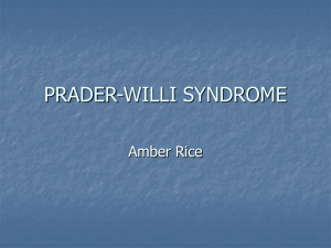 Prader-Willi Syndrome Presentation