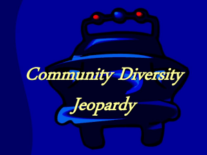 Community Diversity Jeopardy - LEO