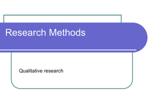 Qualitative Research - CIRCLE International