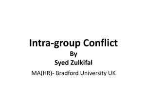 Intra-group Conflict