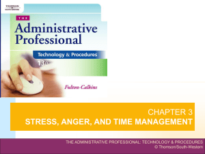 chapter 3 stress, anger, and time management