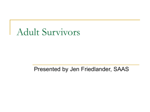 Adult Survivors and Effects of Sexual Assault