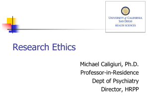 Professor Caliguirli`s Slides on Research Ethics