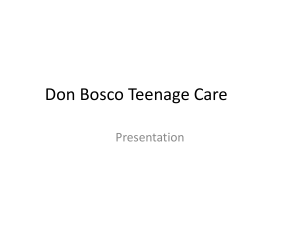 PPT Don Bosco Teenage Care - Don Bosco Youth-Net