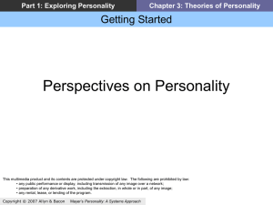 ppt - Personality: A Systems Approach