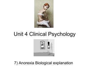 bio explanation of anorexia