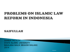 Problems in implicating sharia in national law system are