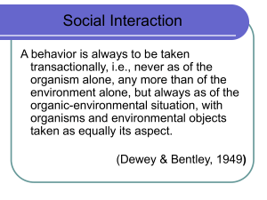 Lecture 10: Social Interaction