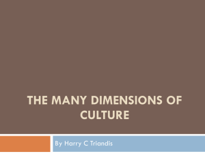 The Many Dimensions of Culture