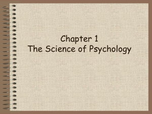 Chapter 1 Science of Psychology