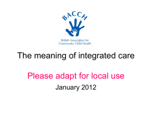Managed integration - British Association for Community Child Health