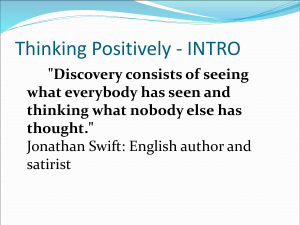 Thinking Positively