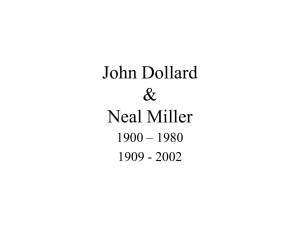 John Dollard Neal Miller - PSYC DWEEB
