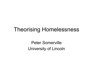 Theorising Homelessness - Housing Studies Association