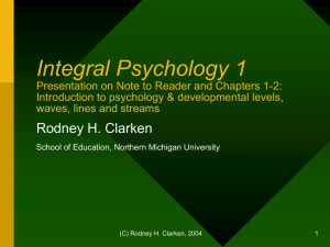 Integral Psychology 1