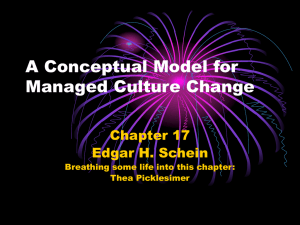 A Conceptual Model for Managed Culture Change